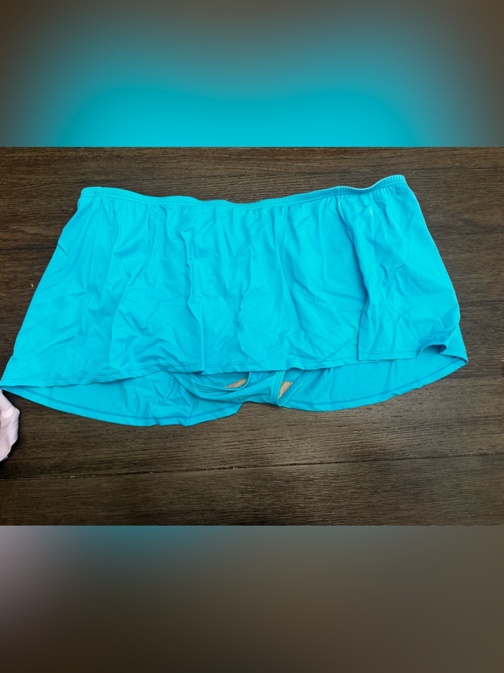 Women’s Turquoise Swim Skirt with Built-In Shorts cacique size 24